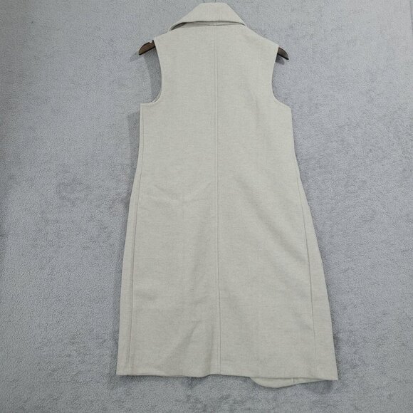 NEW Hilary Radley Womens S Beige Sleeveless Open Front Vest - Picture 2 of 8